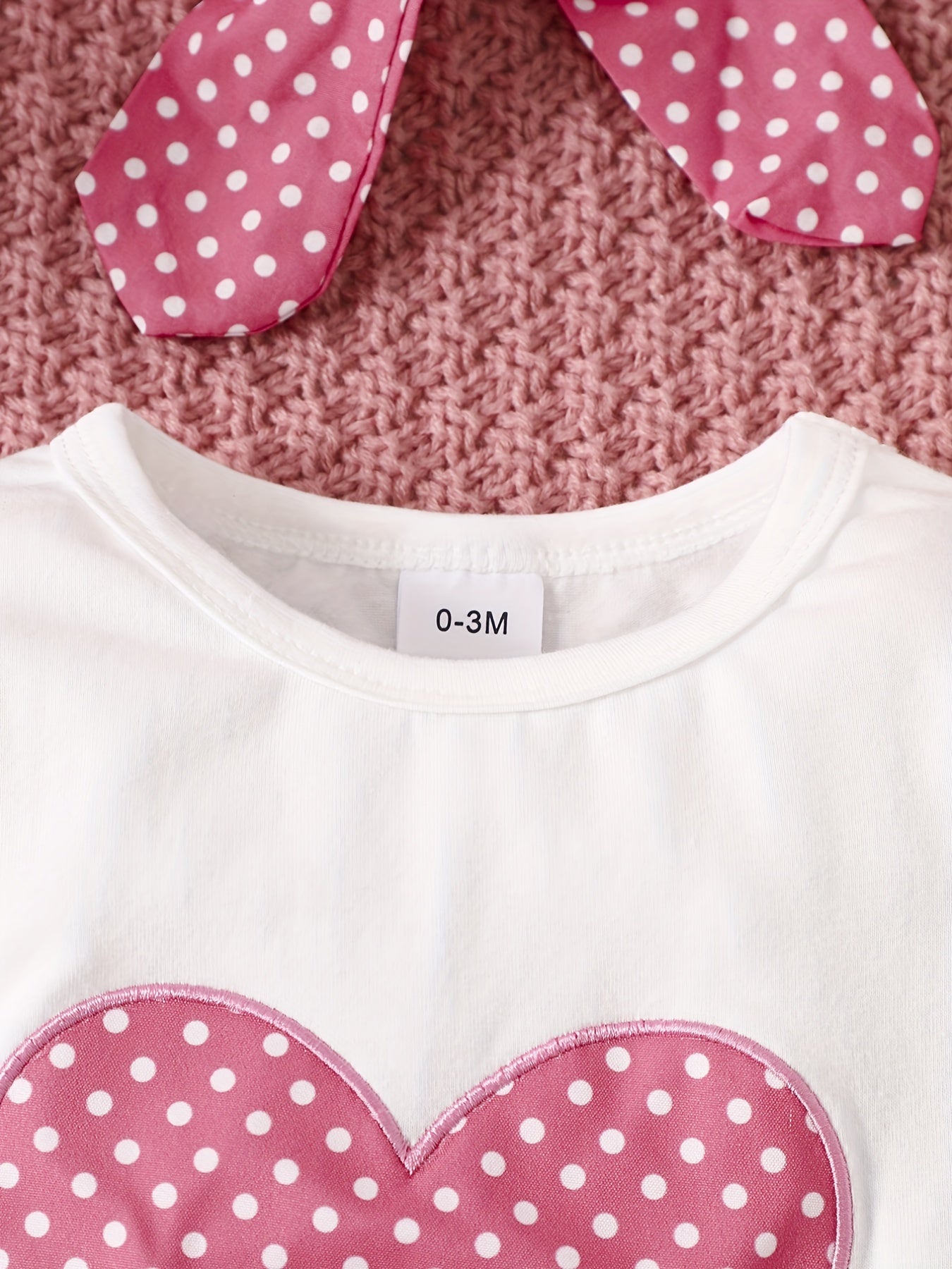 2pcs Baby Girl's Stylish Set, "Isn't She Lovely" Print Long Sleeve Onesie + Polka Dot Pants, Comfy Trendy Outfit Outdoor Clothing