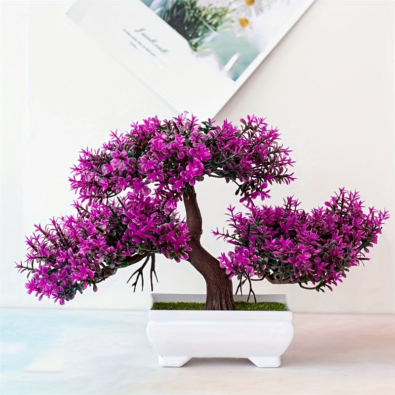 1pc, Artificial Realistic Artificial Bonsai Tree In Small Pot For Home Table Decoration Decoration Garden Arrangement Ornaments