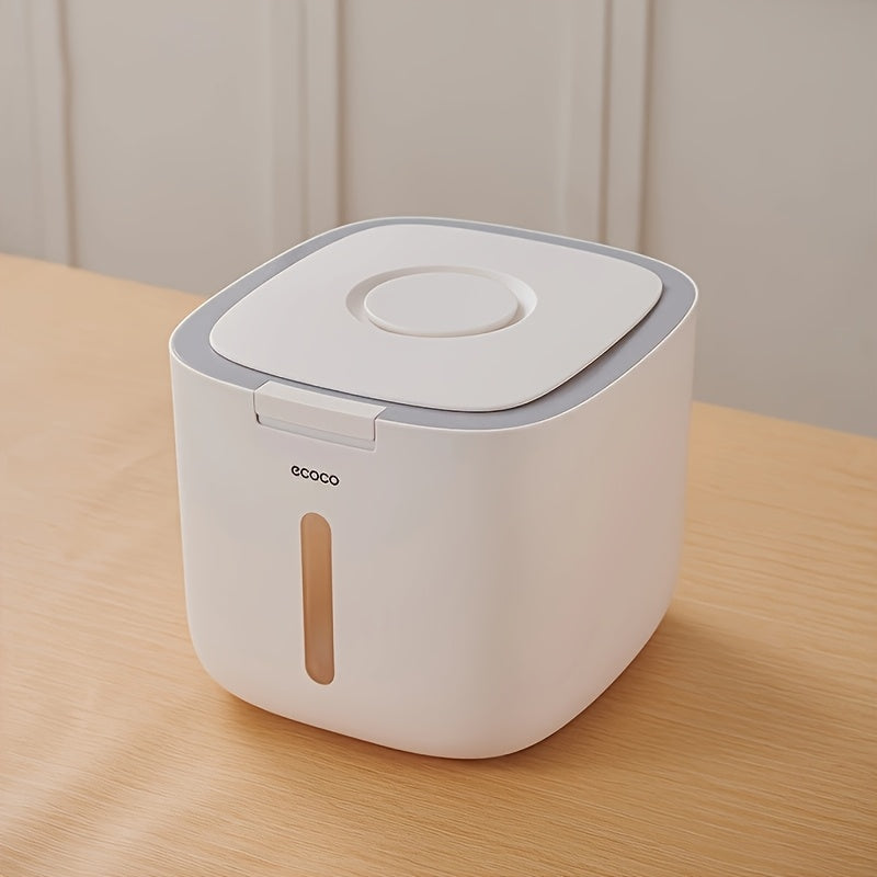 1pc Cylinder Rice Bucket, Insect-proof And Moisture-proof Thickened Containers For Rice, Cereals, Grains, Flours, Pet Food, Household Airtight Rice Dispenser, Food Storage Jar, Home Kitchen Supplies