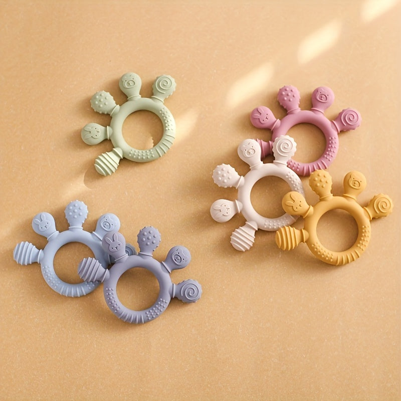 Baby Teething Toys, Baby Teethers, Food Grade Silicone Teethers,, Baby Care Rings, Toys, Gifts for Kids, Newborn Accessories