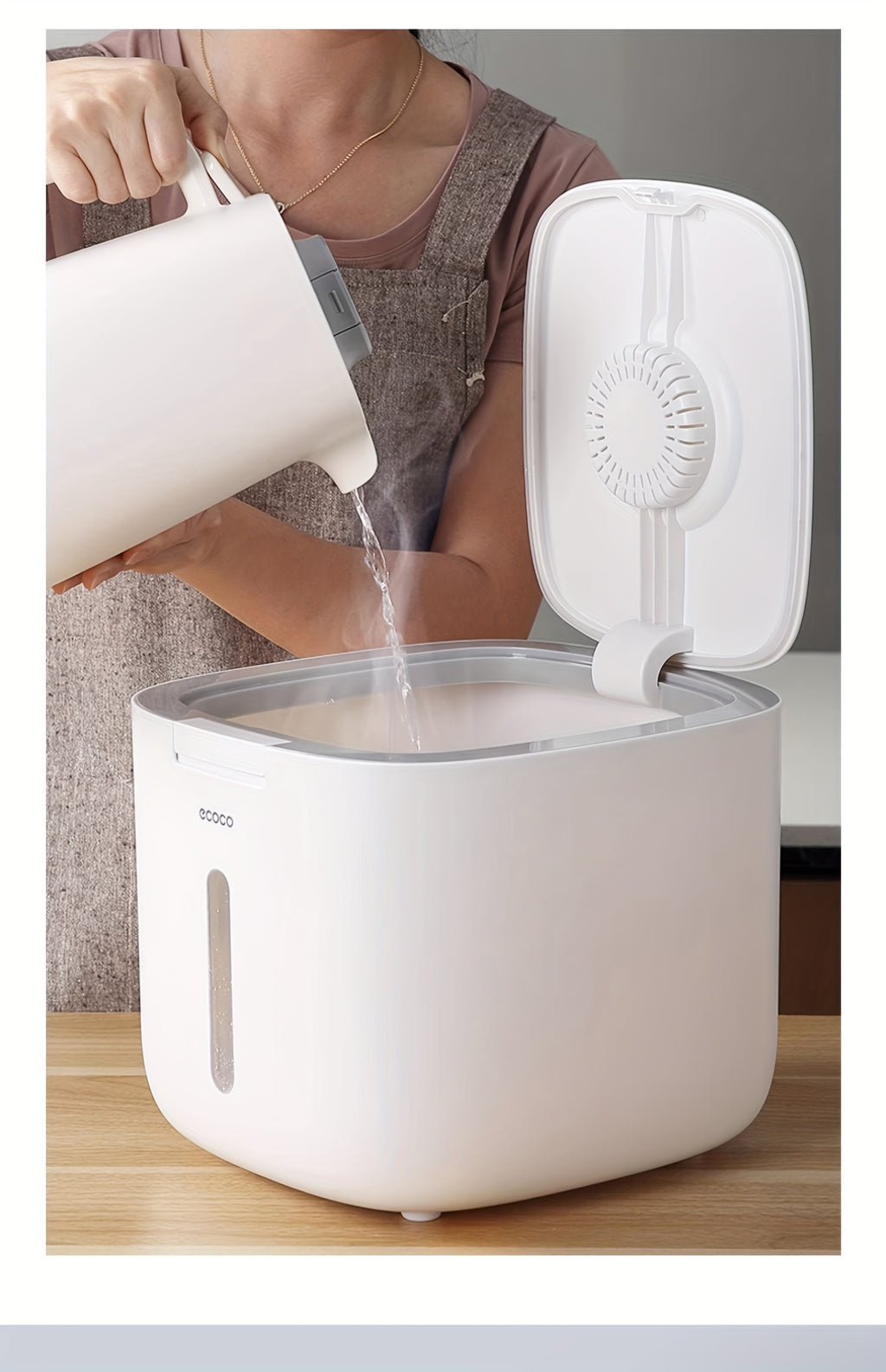 1pc Cylinder Rice Bucket, Insect-proof And Moisture-proof Thickened Containers For Rice, Cereals, Grains, Flours, Pet Food, Household Airtight Rice Dispenser, Food Storage Jar, Home Kitchen Supplies