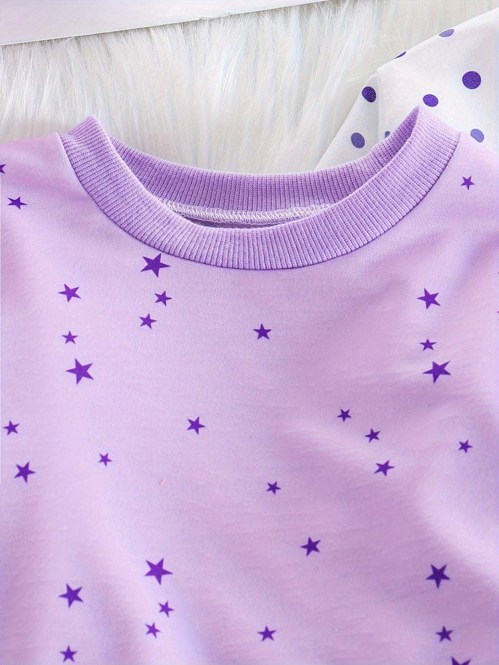 3 Sets Baby Girl's Pink Series Star Pattern Long Sleeve Top & Trousers Pajama Set, Comfy & Skin-friendly PJ Set, Baby Girl's Loungewear, As Daily Gift