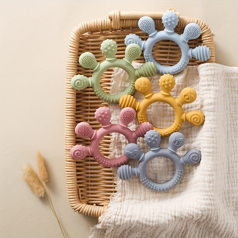 Baby Teething Toys, Baby Teethers, Food Grade Silicone Teethers,, Baby Care Rings, Toys, Gifts for Kids, Newborn Accessories