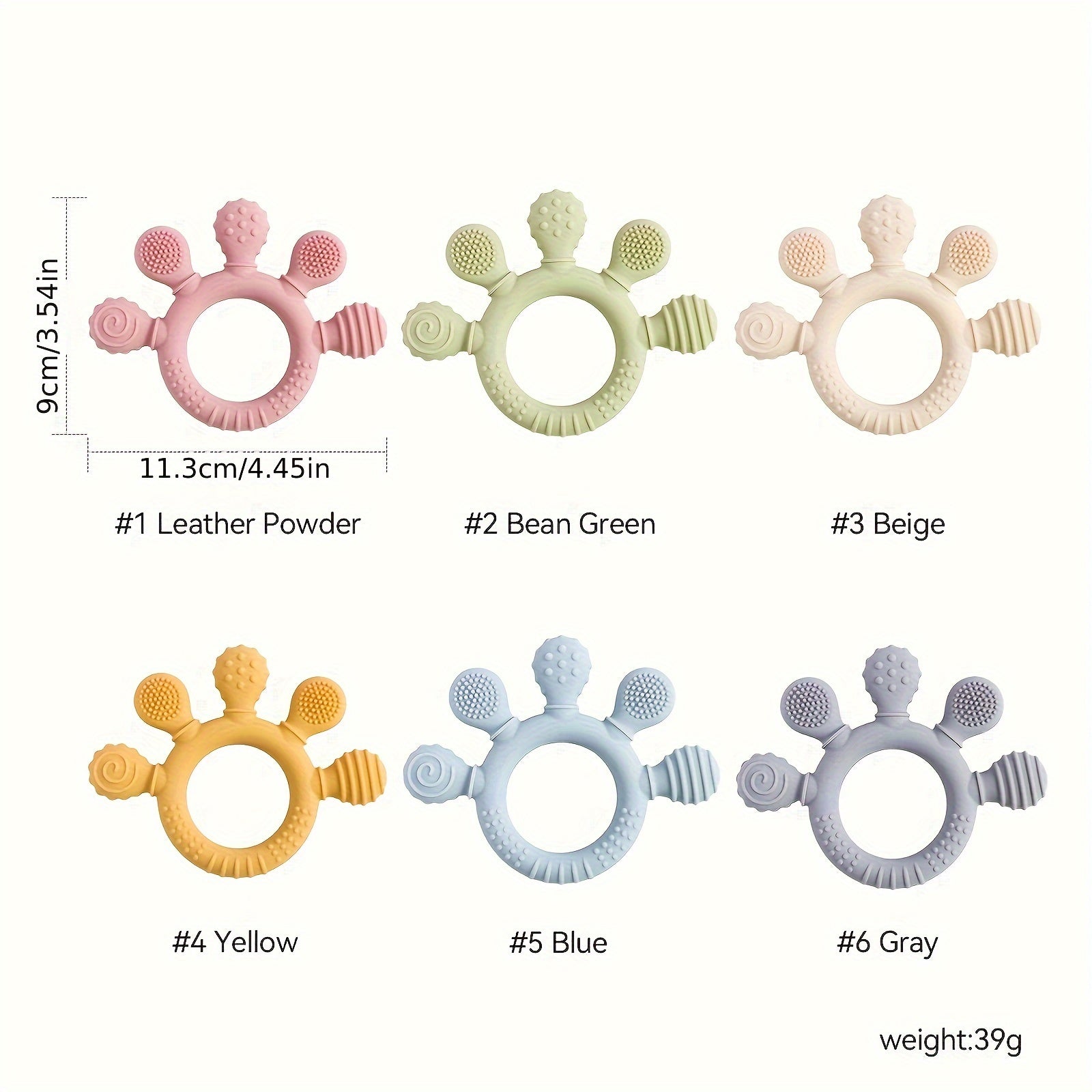 Baby Teething Toys, Baby Teethers, Food Grade Silicone Teethers,, Baby Care Rings, Toys, Gifts for Kids, Newborn Accessories