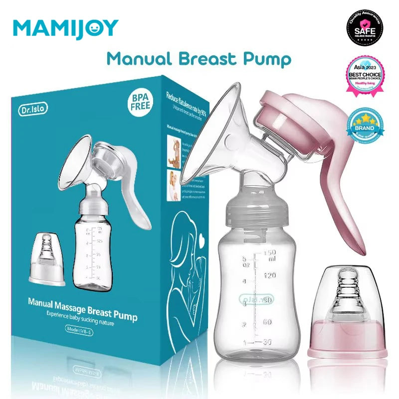 MAMIJOY  Breast Pump Baby Nipple Manual Suction Milk Pump Feeding Breasts Pumps Milk Bottle Sucking Postpartum Supplies BPA Free