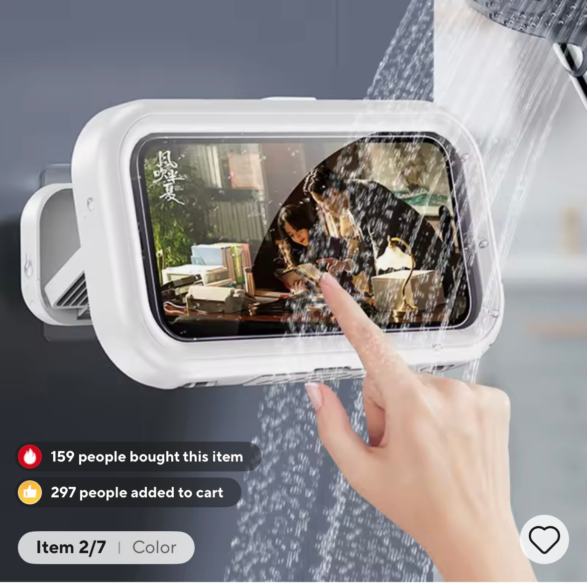 Waterproof Shower Phone Holder – Anti-Fog & Touch Screen