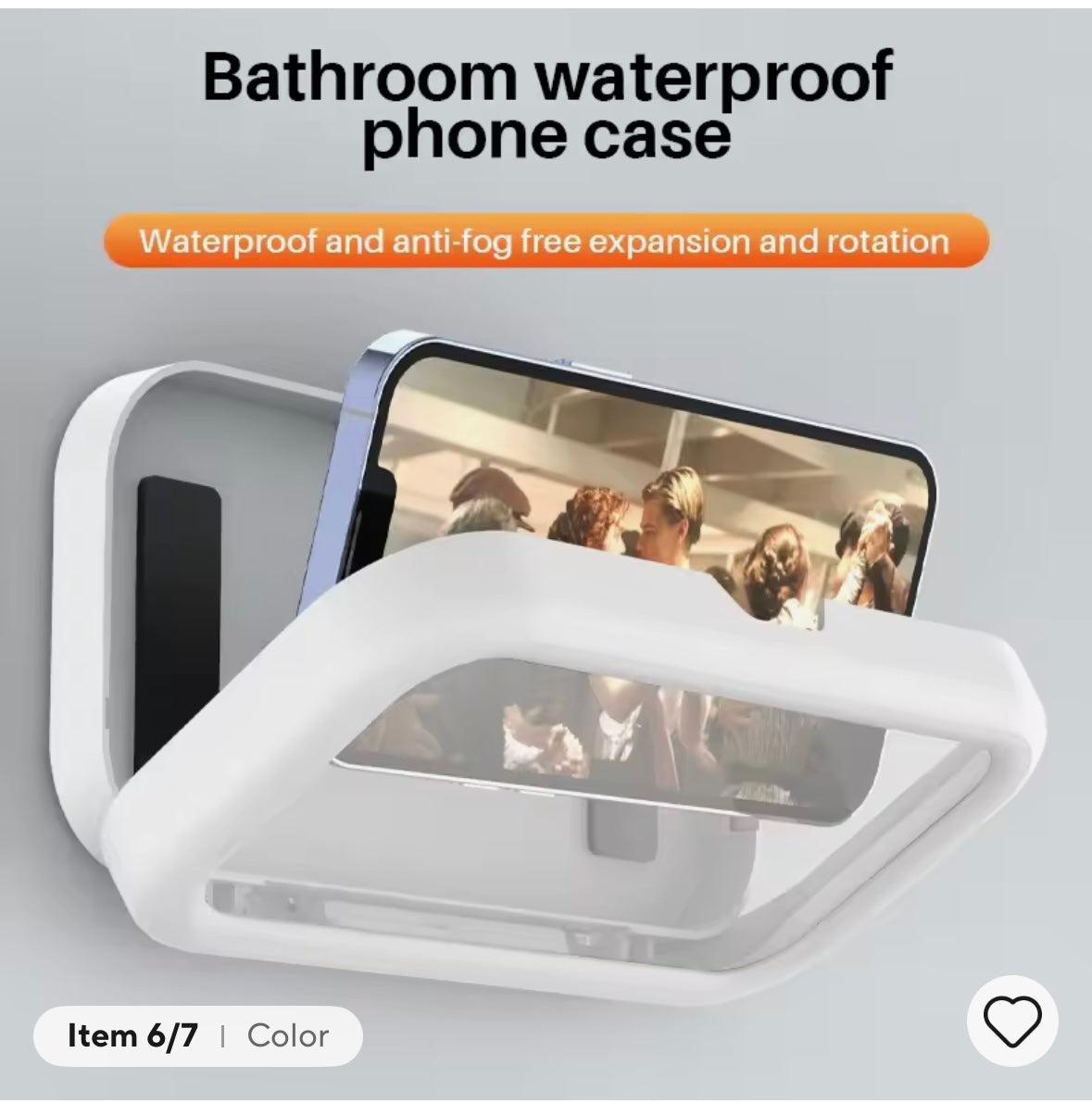 Waterproof Shower Phone Holder – Anti-Fog & Touch Screen
