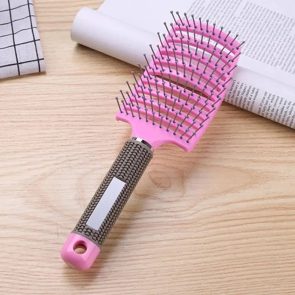 Hair Scalp Massage Comb Hairbrush Bristle Nylon Women Wet Curly Detangle Hair Brush for Salon Hairdressing Styling Tools