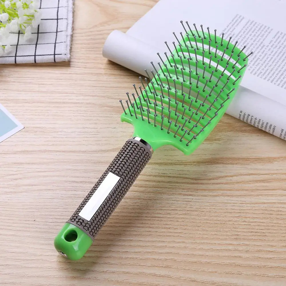 Hair Scalp Massage Comb Hairbrush Bristle Nylon Women Wet Curly Detangle Hair Brush for Salon Hairdressing Styling Tools
