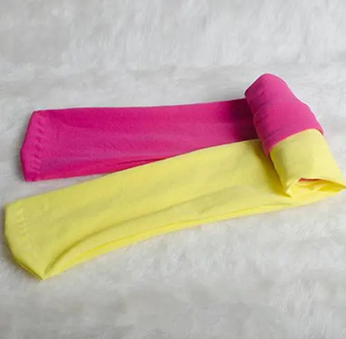 3-9 Years Girls Candy Color Tights Baby Kids Cute Velvet Pantyhose Contrast Combination Color Girl Spring Warm Dance Stockings