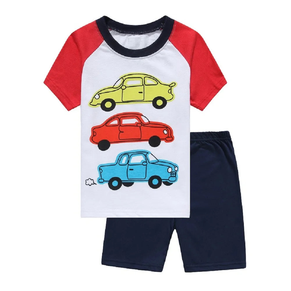 Green Crocodile Baby Boy Clothes Set Bike Children Tee Shirts Pants Suits Kids Outfit 100% Cotton Tops Panties 2 3 4 5 6 7 Years