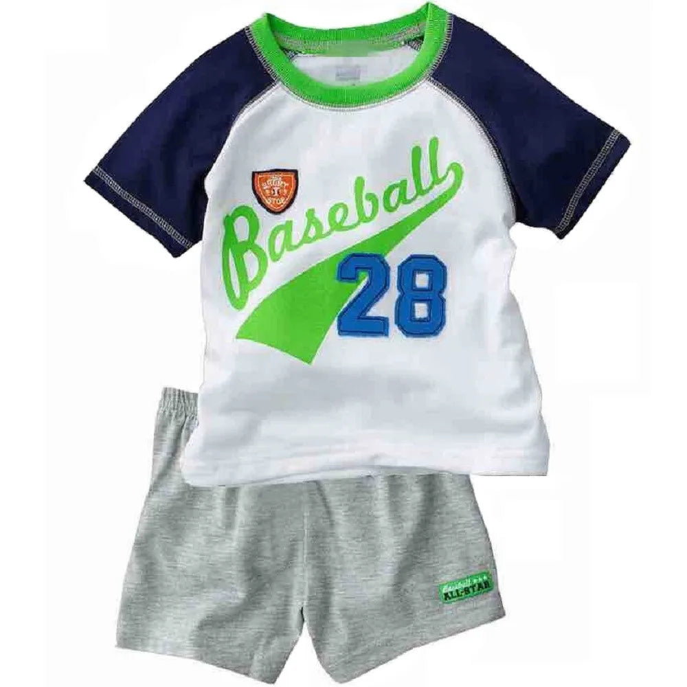 Green Crocodile Baby Boy Clothes Set Bike Children Tee Shirts Pants Suits Kids Outfit 100% Cotton Tops Panties 2 3 4 5 6 7 Years