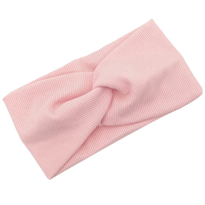 Autumn Winter Solid Color Baby Headband Girls Knotted Soft Elastic Hairband Headbands For Girls kids Baby Girl Accessories