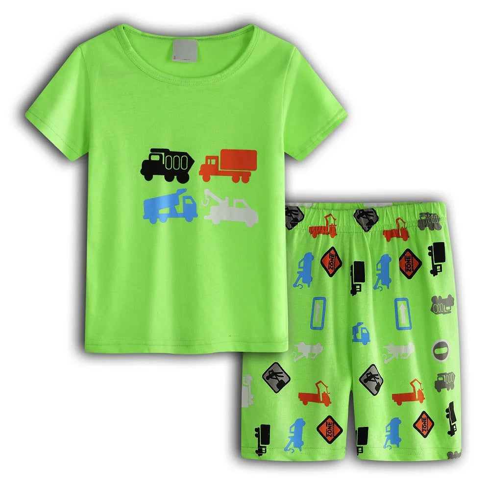 Green Crocodile Baby Boy Clothes Set Bike Children Tee Shirts Pants Suits Kids Outfit 100% Cotton Tops Panties 2 3 4 5 6 7 Years