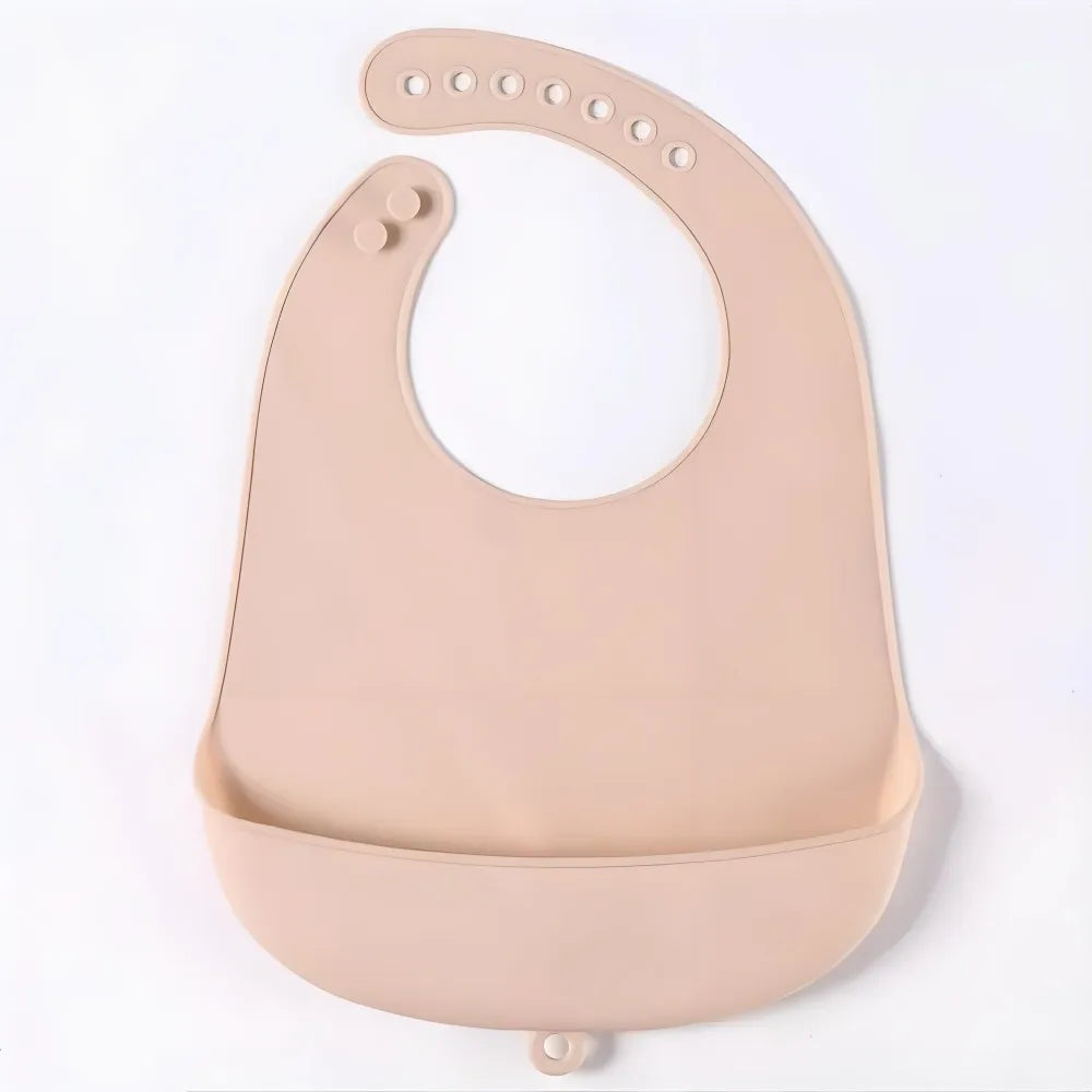Waterproof Baby Bibs Baby Supplies CHILDREN'S Bibs Girls Boys Adjustable Soft Silicone Bibs Baby Feeding Supplies