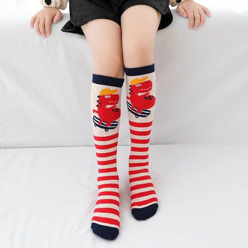 Children warmer ankle short lovely socks Cartoon Cute Kids Girl Knee High Socks infant cotton Baby Animal Over Knee Socks girls