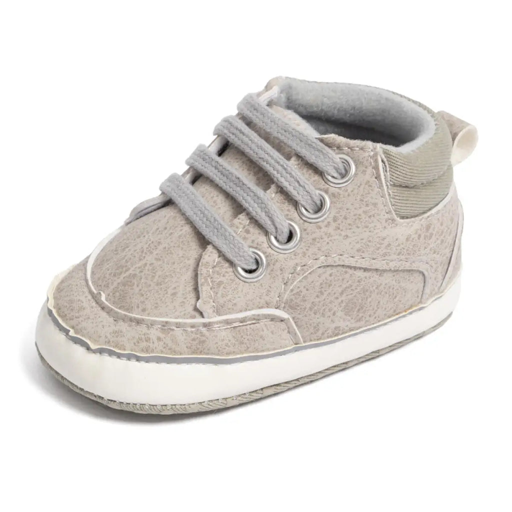 High Tops Baby Boy Casual Sneaker Fashion Versatile Sports Style Toddler Lace Up Cotton Anti-slip Sole First Walker 0-18 Months