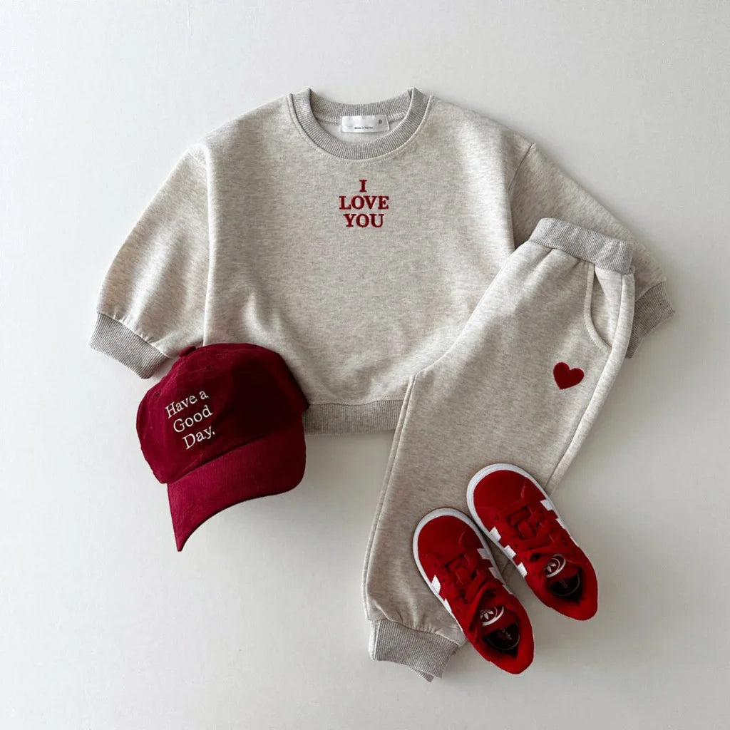 Fashion girls Toddler Baby Korea Clothing Fall Clothes Sets Baby Boys Set Kids Sports Bear Sweatshirt Pants 2Pcs 2 to 8 year