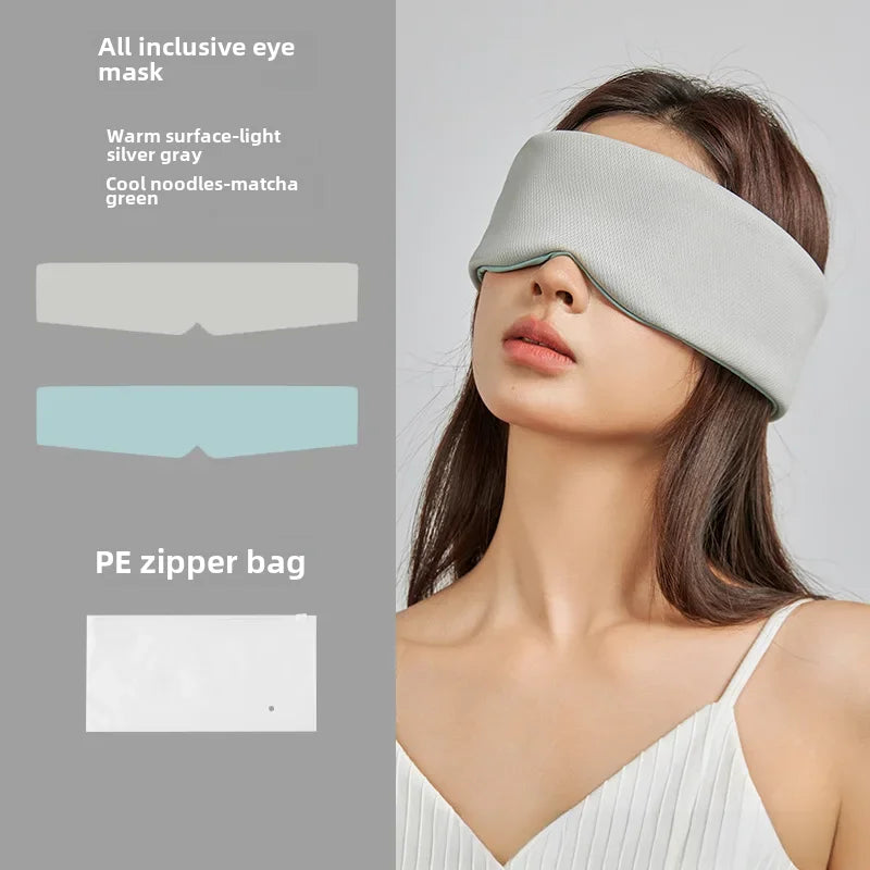 Double-sided Full Cover Sleep Eye Mask Light Blocking Breathable Travel Nap Eye Mask Heat Cool Two-in-one Universal For Seasons