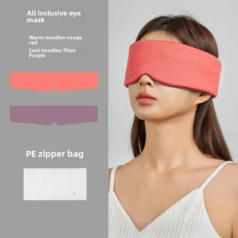 Double-sided Full Cover Sleep Eye Mask Light Blocking Breathable Travel Nap Eye Mask Heat Cool Two-in-one Universal For Seasons