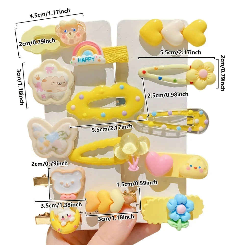 14 Pieces of Cute Yellow Hair Clips Are Sweet and Versatile