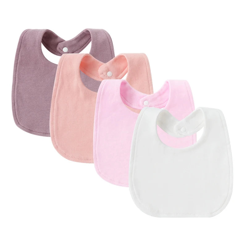4Pcs Baby Bibs Burp Clothes Cotton Newborn Bibs for Girls Boys Baby Stuff Infant Accessories Toddler Saliva Towels Baby Care