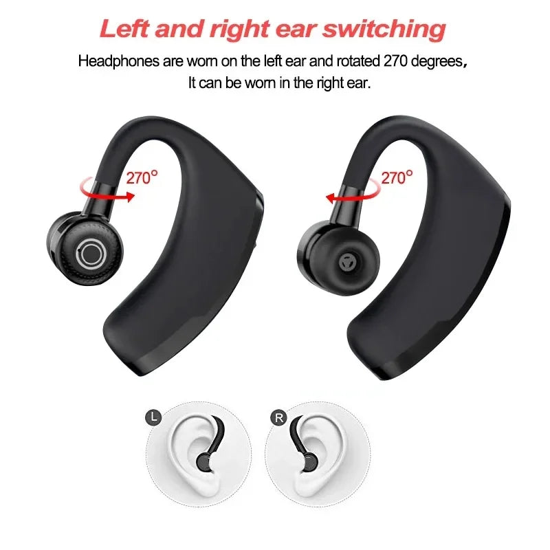 XIAOMI V9 Bluetooth Single Ear Sports Hanging Earphones with Microphone HD Music Business Touch Control Earphones