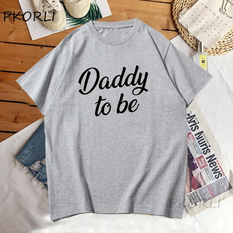 Mommy And Daddy To Be t Shirts funny mother father cotton short sleeve t-shirts matching Pregnancy Announcement t shirt