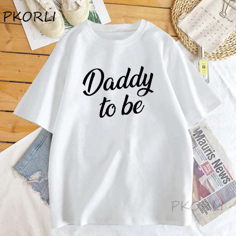 Mommy And Daddy To Be t Shirts funny mother father cotton short sleeve t-shirts matching Pregnancy Announcement t shirt