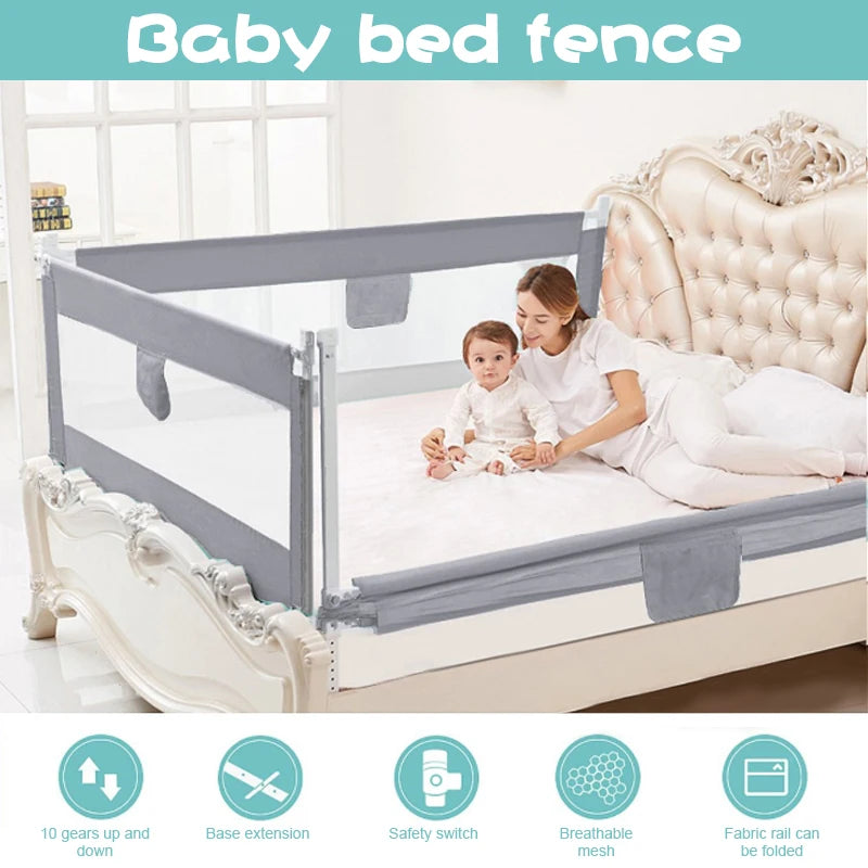 1pc Baby Bed Fence Baby Bed Rail Child Bed Barrier for Kids Bed Fence for Children's Bed Protection Kids Safety Railings
