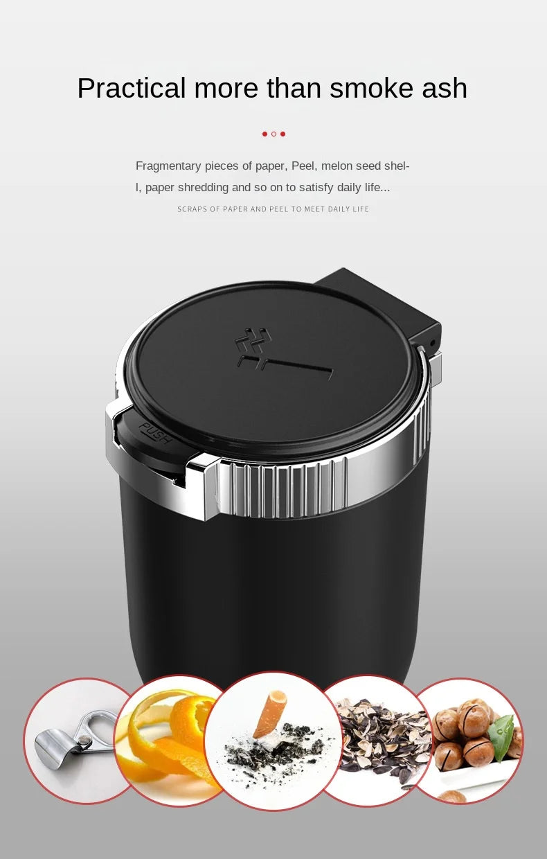 1PCS Portable LED Smoke Car Ashtray Cigarette Ash Holds Cup Automatic Light Indicator Ashtray Car Cup Holder