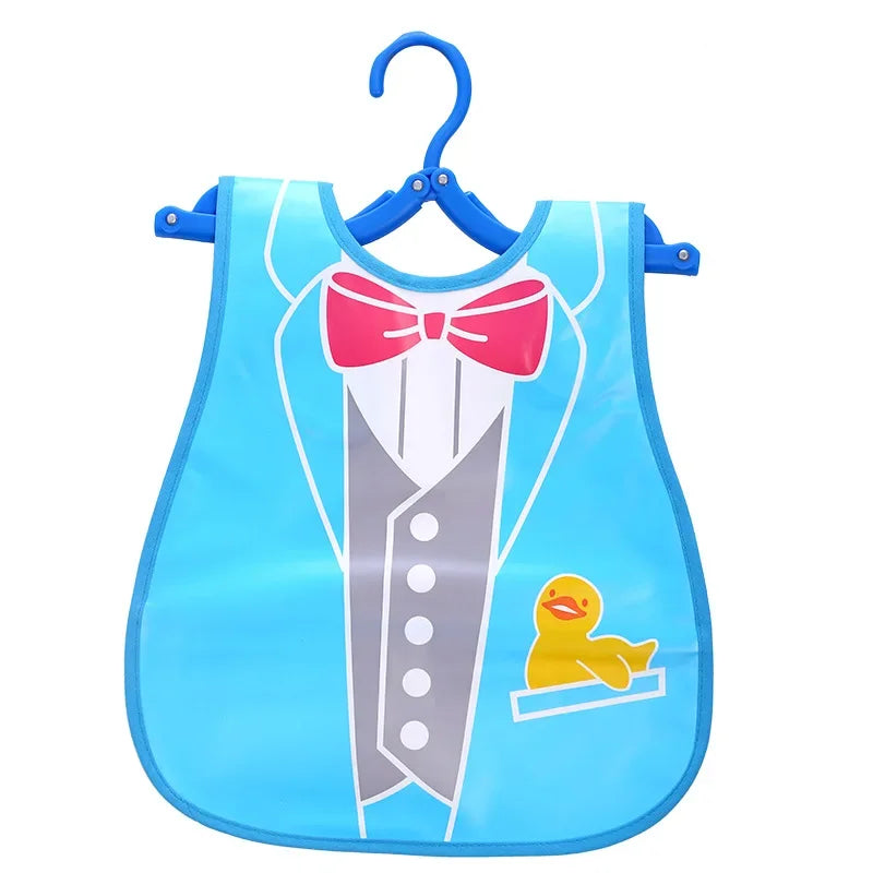 Adjustable Baby Bibs EVA Plastic Waterproof Lunch Feeding Bibs Baby Cartoon Feeding Cloth Children Baby Apron Babador De Bebe
