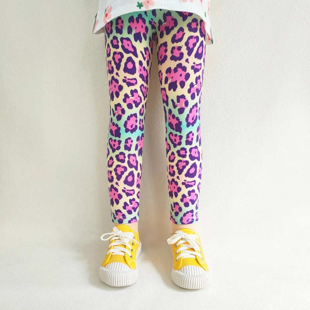 Sweet Girls Leggings Girls Printing Leggings Baby Kids Trousers For Children Flower Skinny Elasticity Pencil Pants