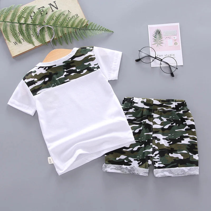New Summer Baby Clothes Children Boys Short Sleeved Suit T-Shirt Shorts 2Pcs/Sets Toddler Fashion Casual Costume Kids Tracksuits