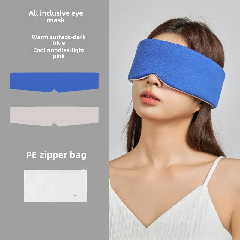 Double-sided Full Cover Sleep Eye Mask Light Blocking Breathable Travel Nap Eye Mask Heat Cool Two-in-one Universal For Seasons