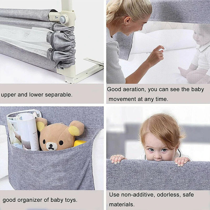 1pc Baby Bed Fence Baby Bed Rail Child Bed Barrier for Kids Bed Fence for Children's Bed Protection Kids Safety Railings