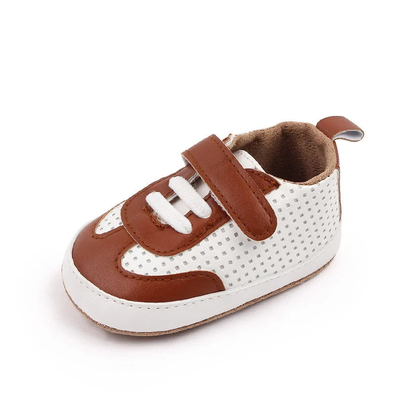 Infant Babies Boys Girls Shoes Soft Sole Canvas Solid Footwear For Newborns Toddler Crib Moccasins Letter Print Anti-Slip Shoes