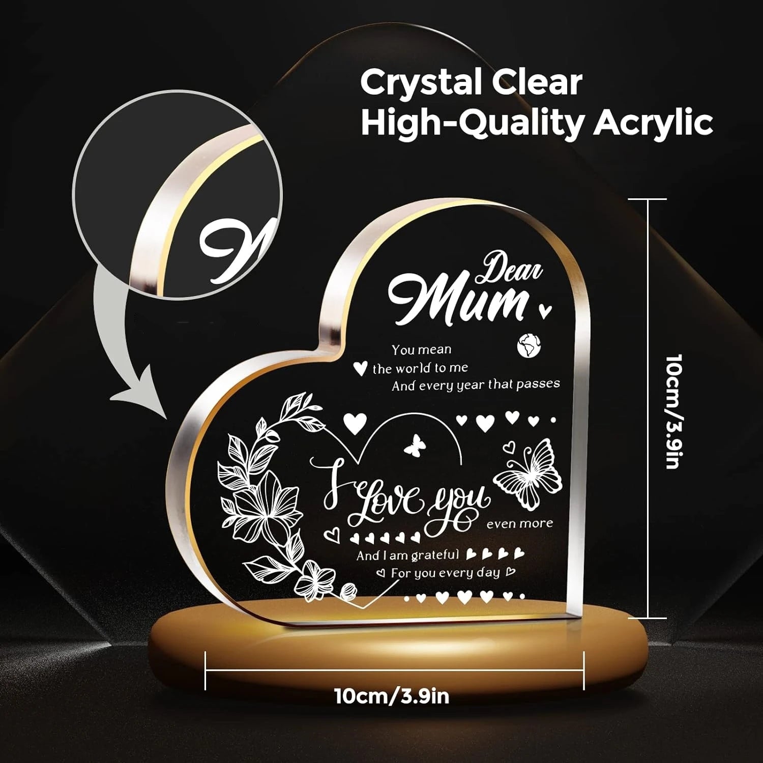 Unique Mum/Mummy Gifts Idea for Mother's Day Present, Personalised Paperweight Plaque Keepsake Present for Mum