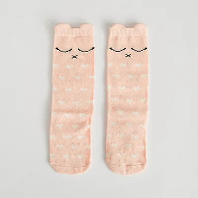 1 Pair Unisex Lovely Cute Cartoon Fox Kids baby Socks Knee Girl Boy Baby Toddler Socks animal infant Soft Cotton Socks Leg Warm