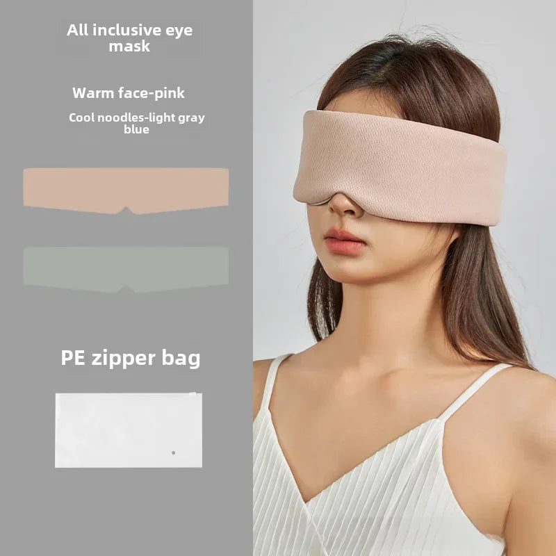 Double-sided Full Cover Sleep Eye Mask Light Blocking Breathable Travel Nap Eye Mask Heat Cool Two-in-one Universal For Seasons