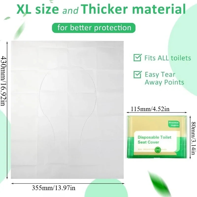 Disposable Toilet Seat Cover Portable Travel Camping Hotel Bathroom Degradable Waterproof Toilet Mat Bathroom Accessories