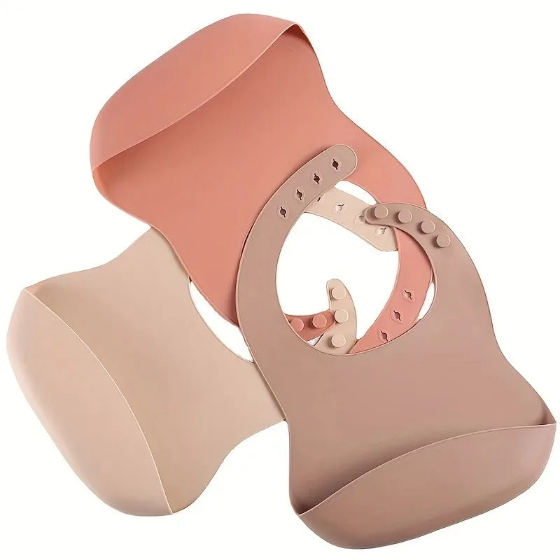 Waterproof Baby Bibs Baby Supplies CHILDREN'S Bibs Girls Boys Adjustable Soft Silicone Bibs Baby Feeding Supplies