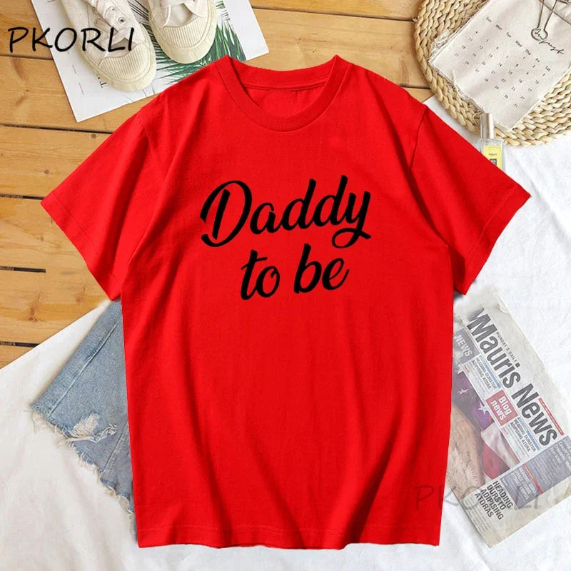 Mommy And Daddy To Be t Shirts funny mother father cotton short sleeve t-shirts matching Pregnancy Announcement t shirt