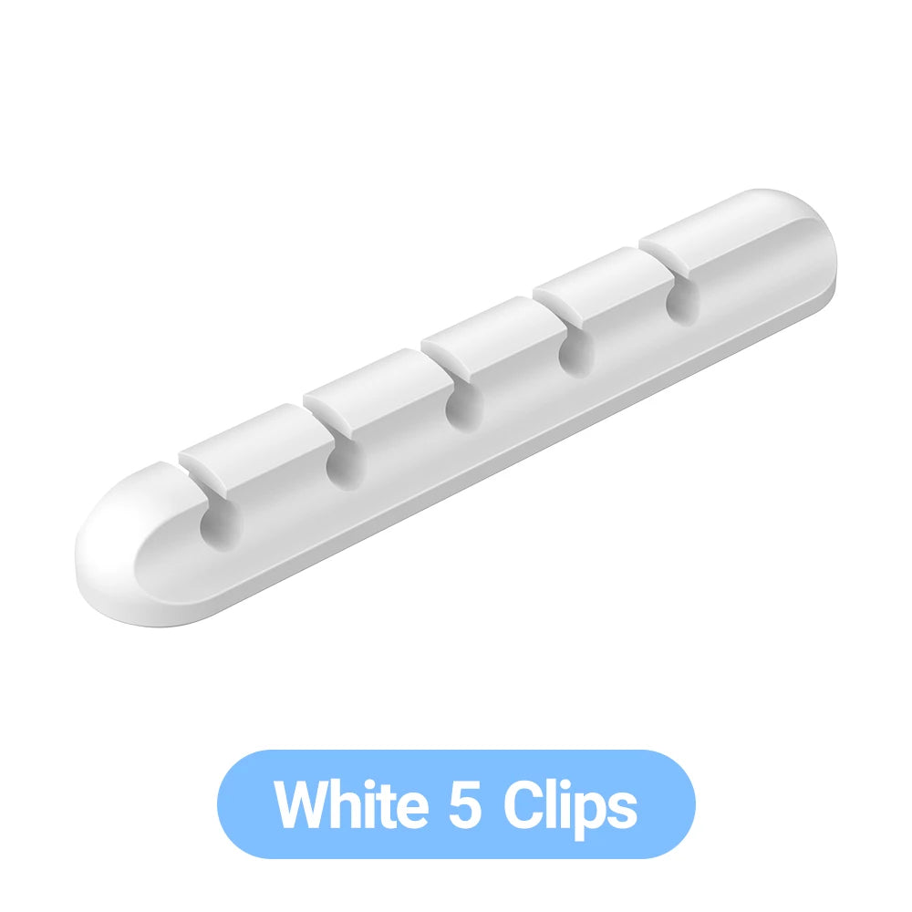 Adhesive Cable Holder Clips Cord Management Wire Organizer for Desktop USB Charging Cable Nightstand Power Cord Mouse Cable 1pc