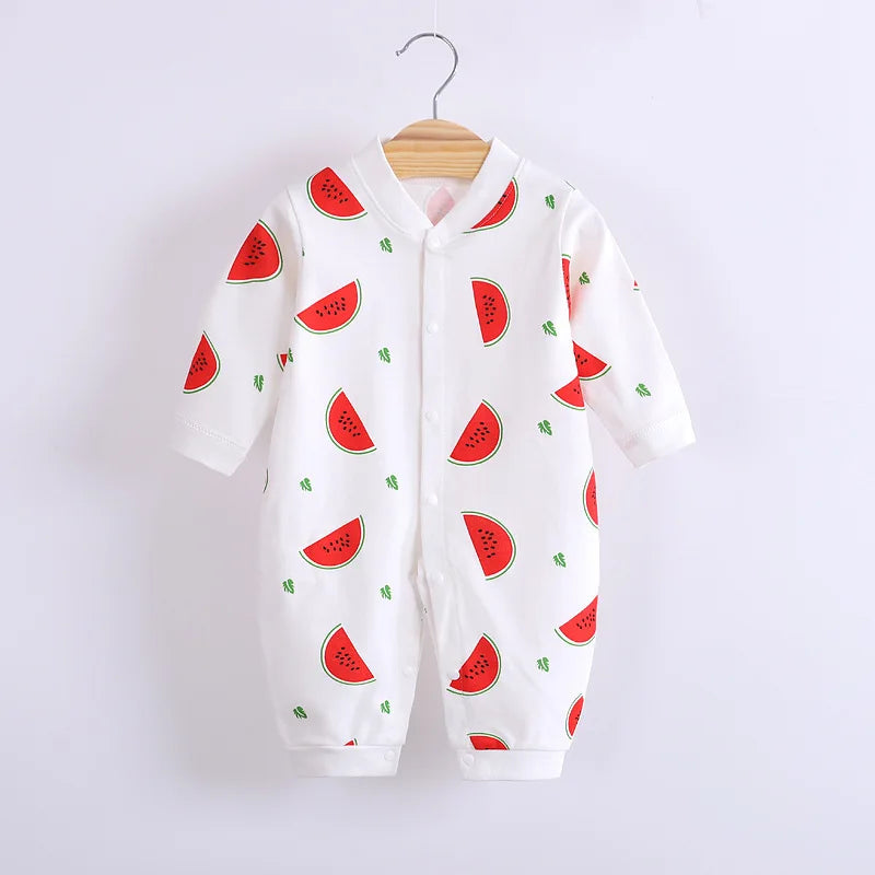 Newborn baby clothes Cotton Warm Baby Wear Clothes Fashion Cartoon mickey Print 0-12month baby Romper