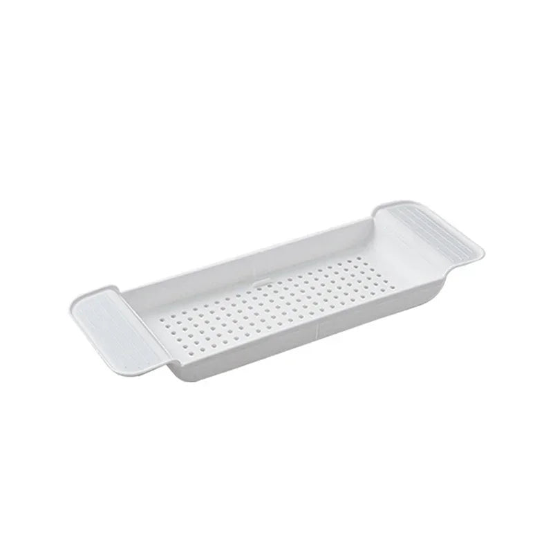 Bathtub Tray Storage Rack Shelf Tub Multi-Function Towel Organizer Retractable Bath Shelf In The Bathroom Bathtub Accessories