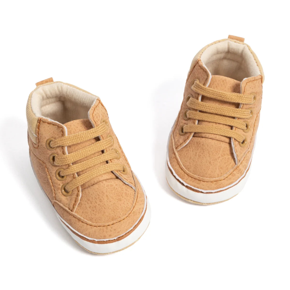 High Tops Baby Boy Casual Sneaker Fashion Versatile Sports Style Toddler Lace Up Cotton Anti-slip Sole First Walker 0-18 Months