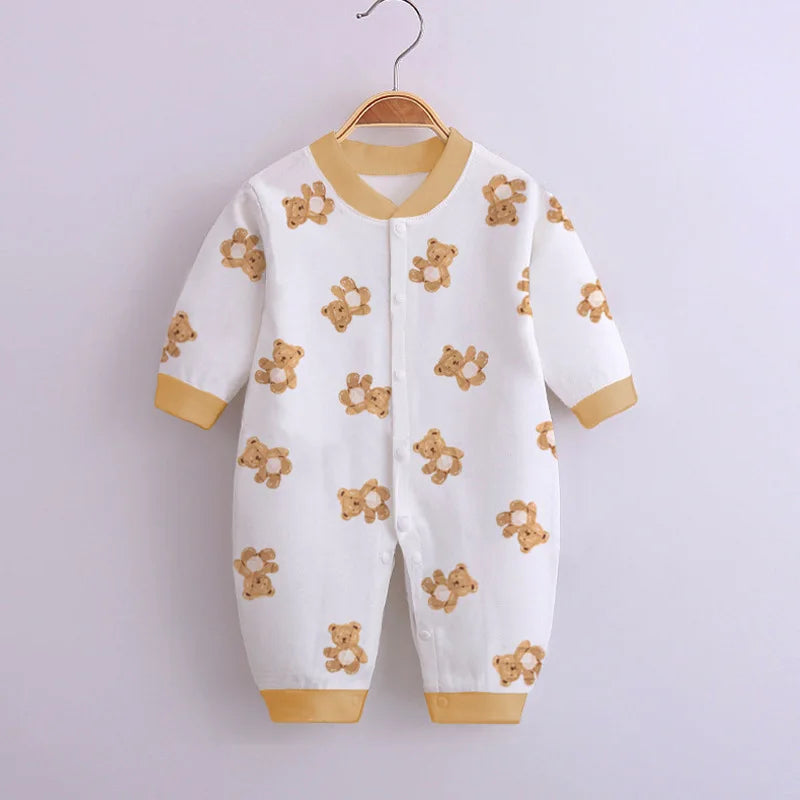 Newborn baby clothes Cotton Warm Baby Wear Clothes Fashion Cartoon mickey Print 0-12month baby Romper