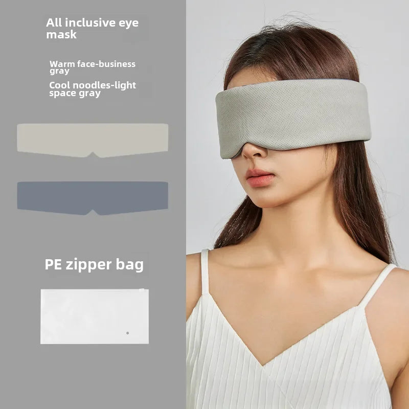 Double-sided Full Cover Sleep Eye Mask Light Blocking Breathable Travel Nap Eye Mask Heat Cool Two-in-one Universal For Seasons