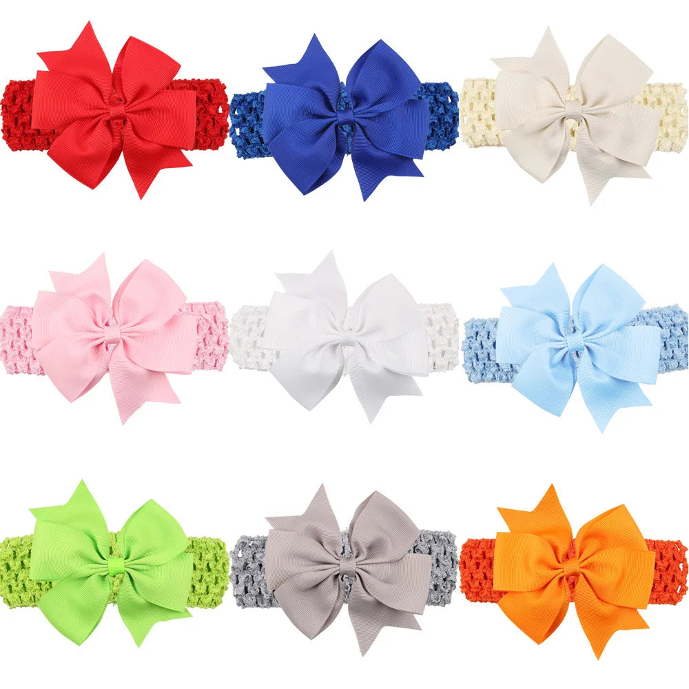 baby girl headband Infant hair accessories newborn Headwear Christmas Gift Toddlers bandage Ribbon Bowknot bows Soft Elastic